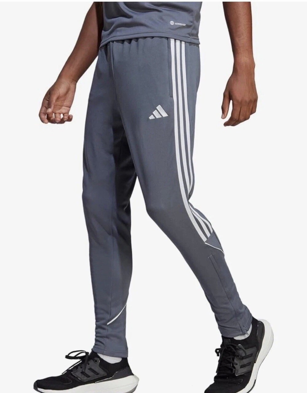 ADIDAS  Men's Tiro23 Long Pant in Gray / White Stripes   Size 4XL   NWT   $50.00